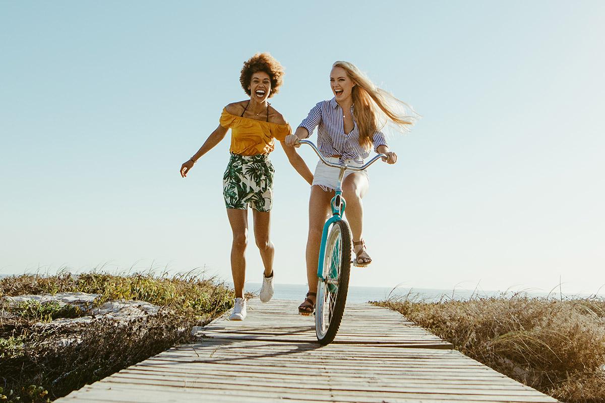 Best friends having great time on their holidays